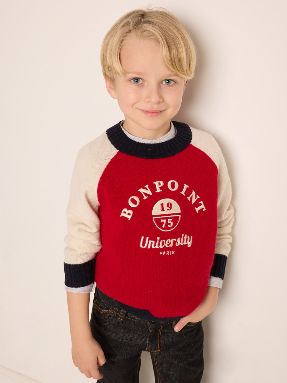 Damian embroidered wool sweater | Bonpoint