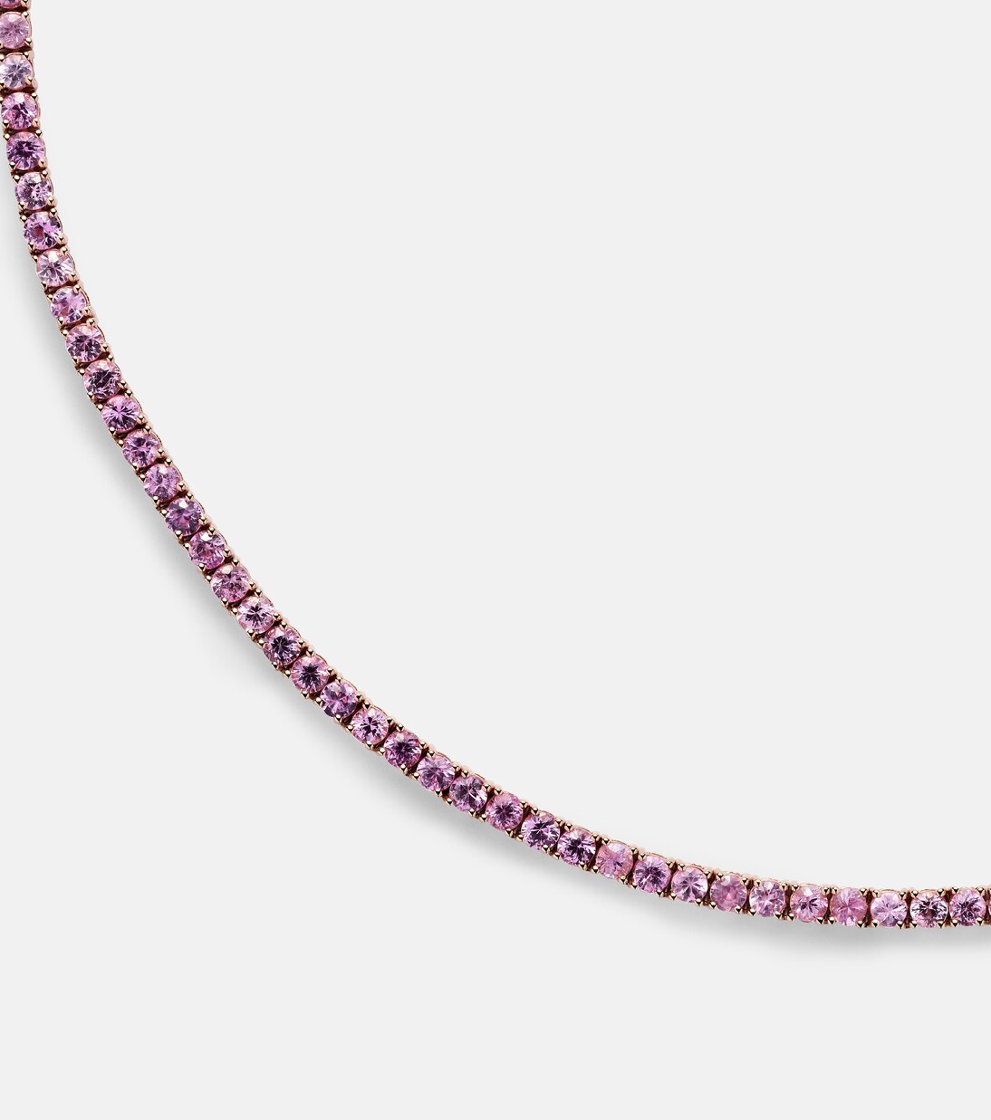 Collana in oro rosa 14kt con zaffiri rosa | Roxanne First