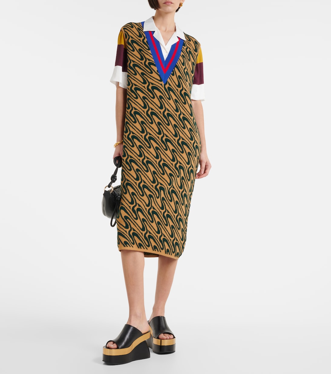 Intarsia midi dress | Dries Van Noten