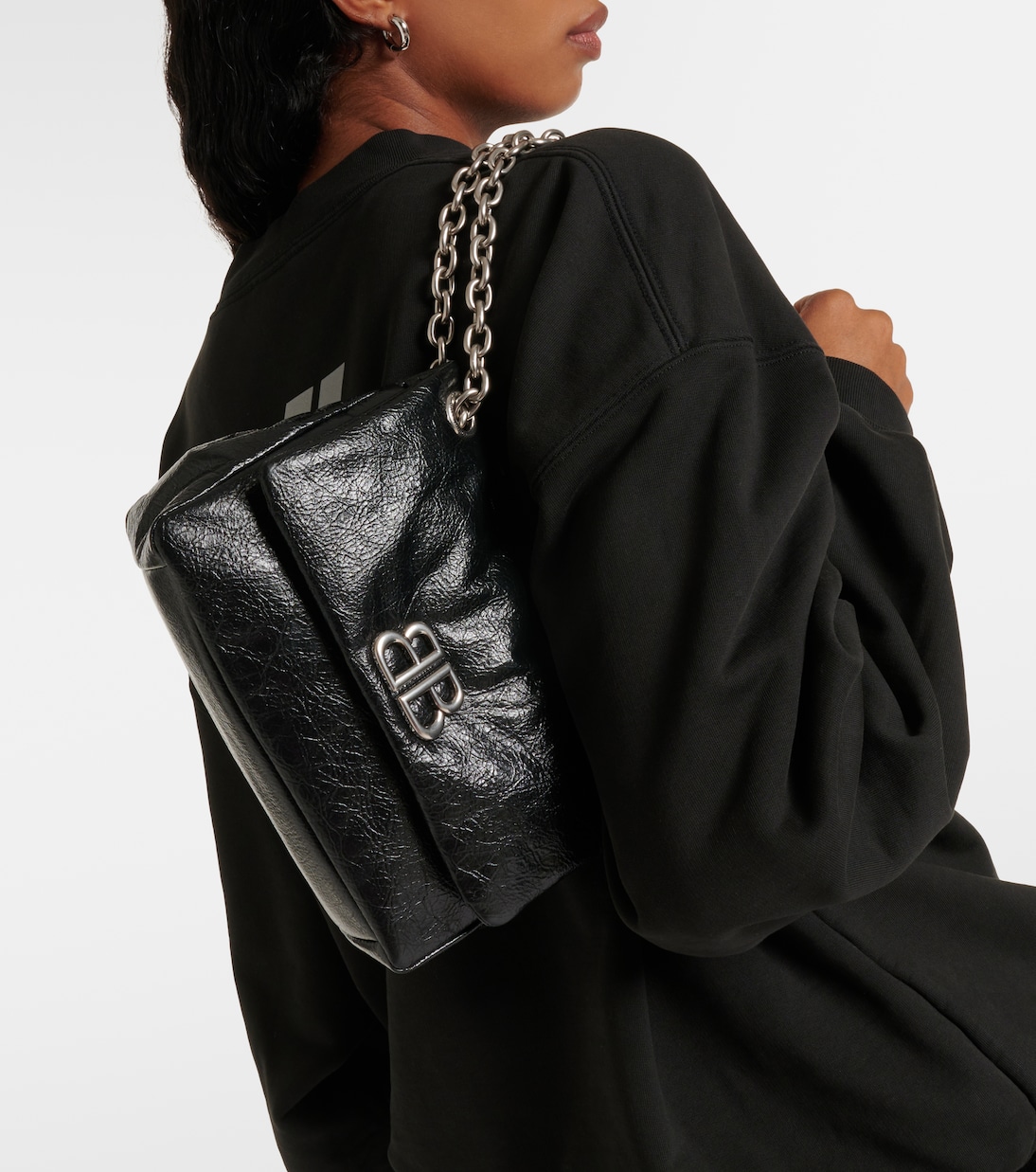 Monaco Mini BB leather shoulder bag | Balenciaga