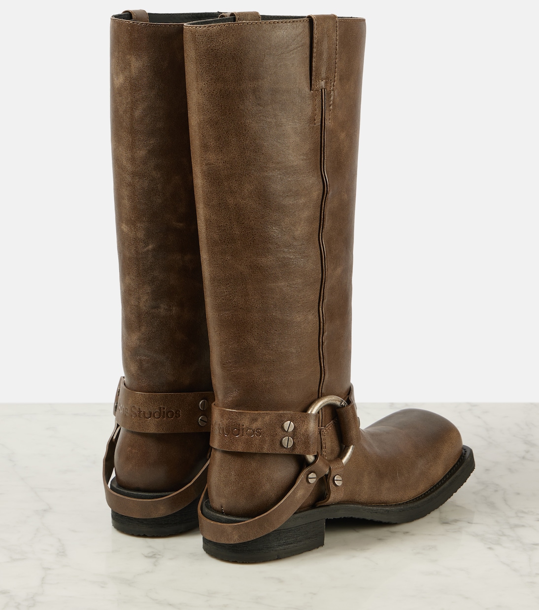 Leather biker boots | Acne Studios