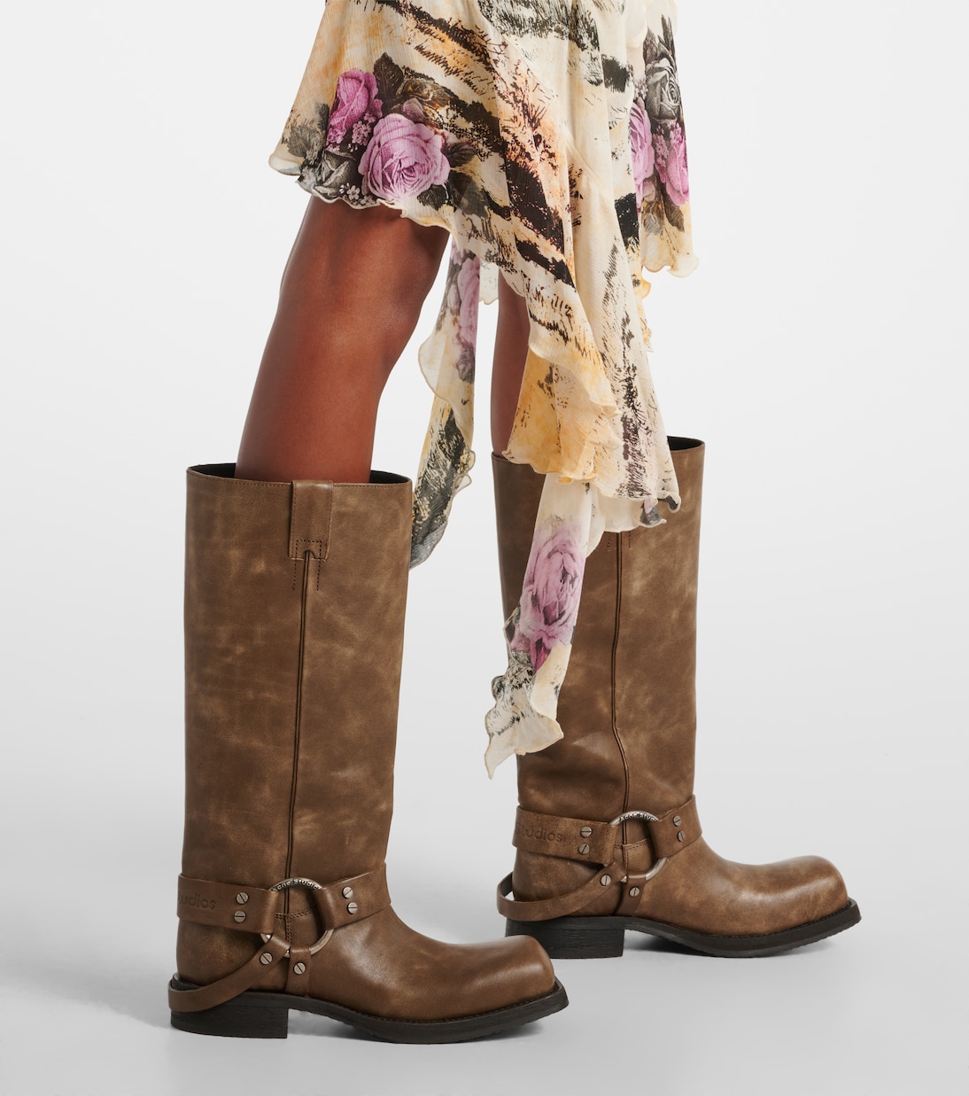 Leather biker boots | Acne Studios