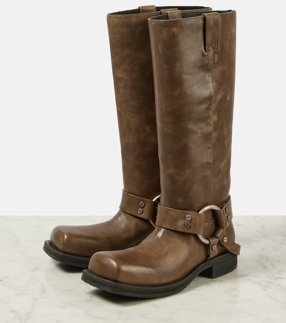 Leather biker boots | Acne Studios