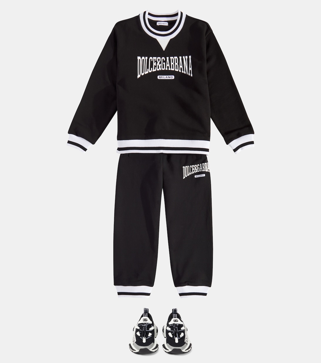 Logo cotton jersey sweatshirt | Dolce&Gabbana Kids