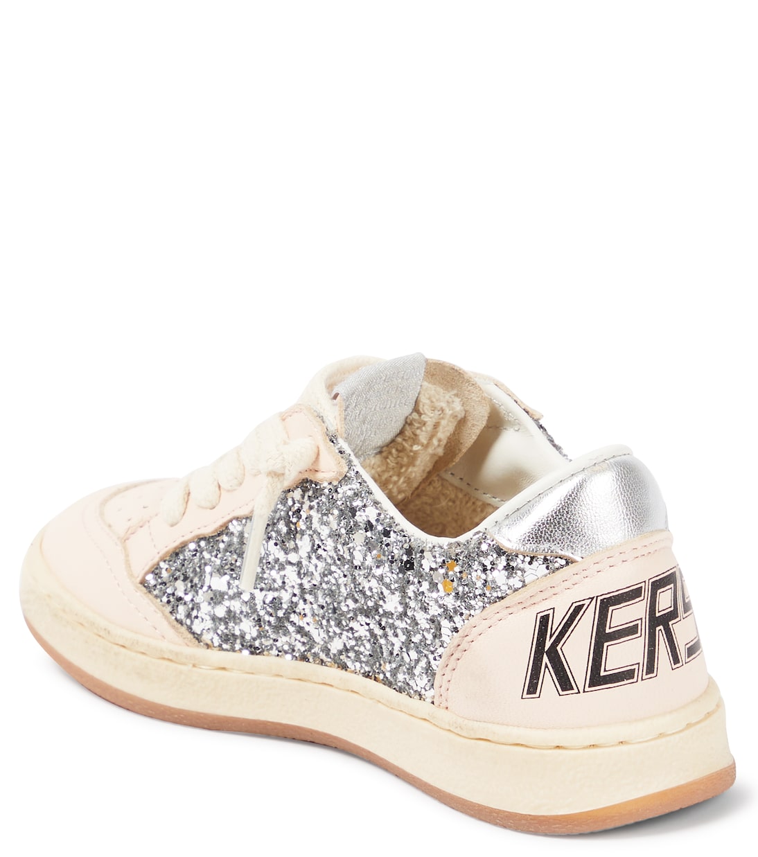 Ball Star Junior glitter leather sneakers | Golden Goose Kids