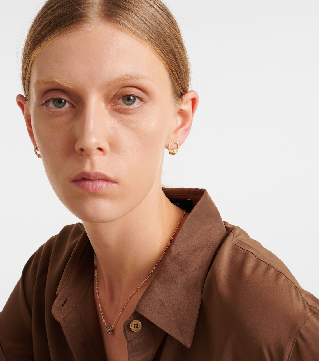 Sidra 18kt gold earrings with diamonds | Spinelli Kilcollin