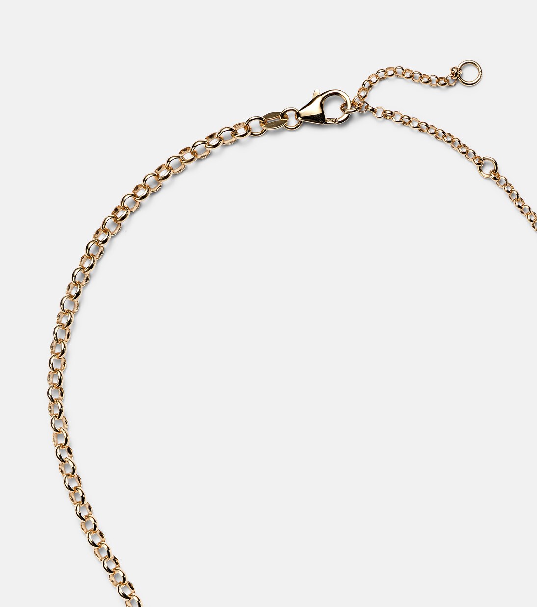 Internal Compass 18kt gold necklace with diamond and enamel | FoundRae