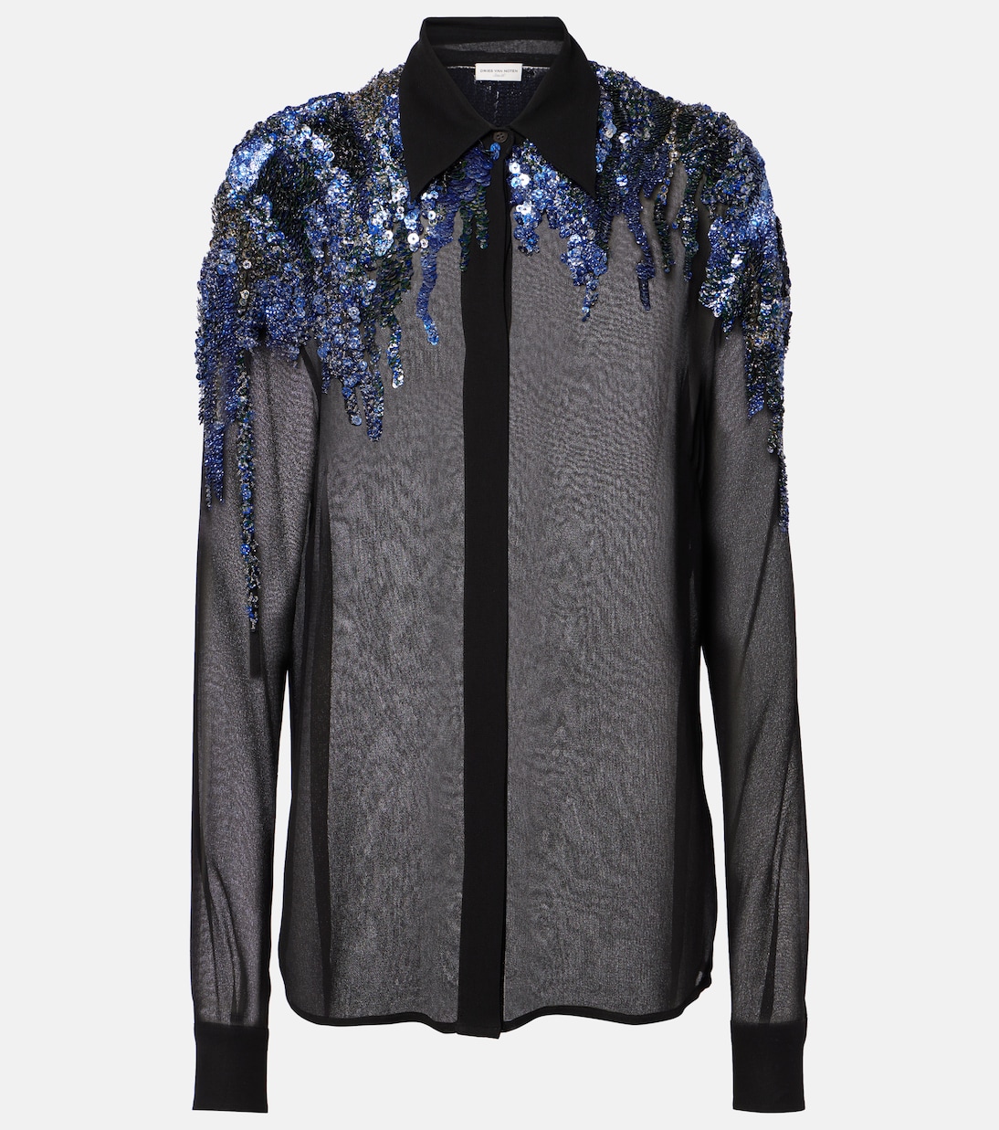 Sequined chiffon blouse | Dries Van Noten
