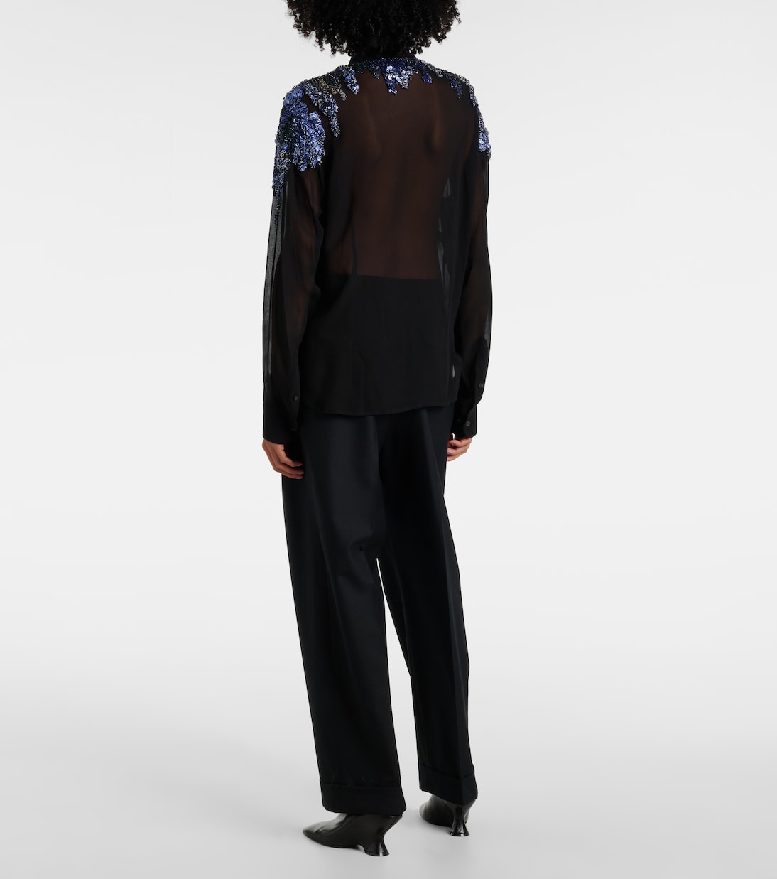 Sequined chiffon blouse | Dries Van Noten