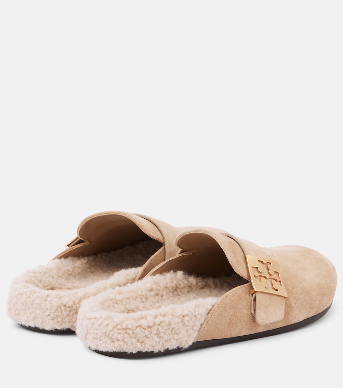 Mules Mellow in suede e shearling | Tory Burch