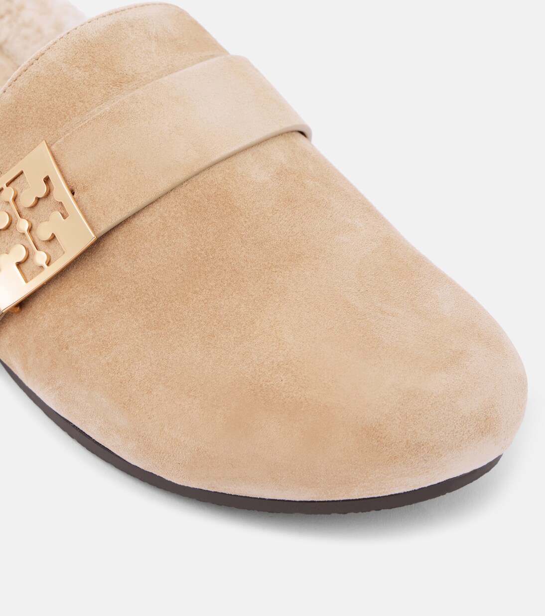 Mules Mellow in suede e shearling | Tory Burch