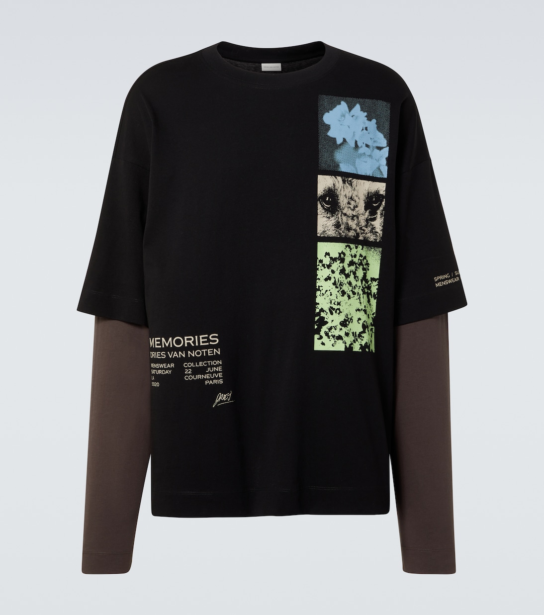 T-shirt in jersey di cotone con logo | Dries Van Noten