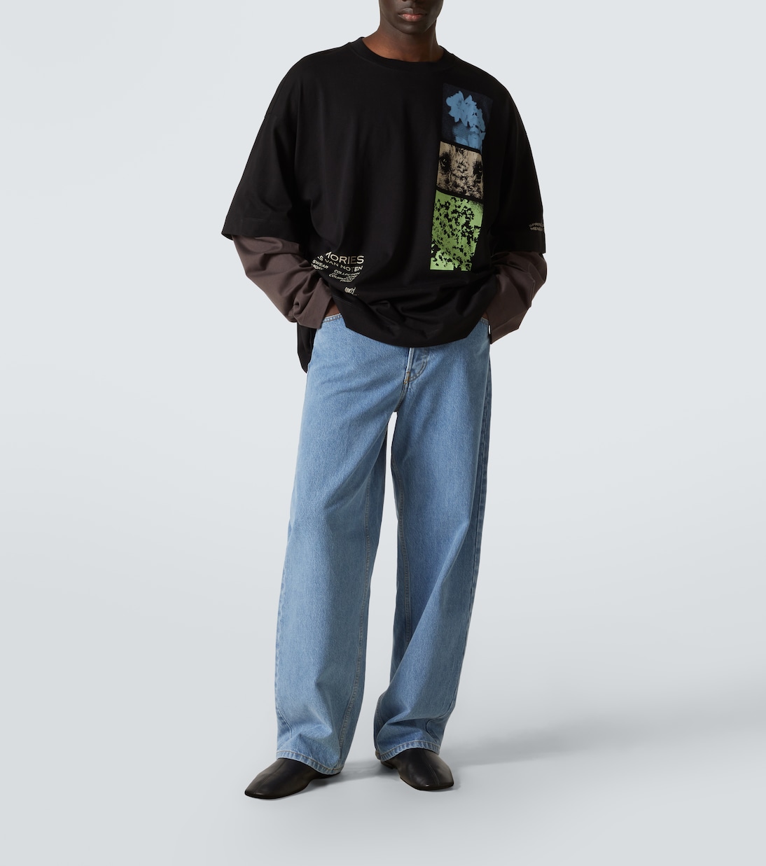 T-shirt in jersey di cotone con logo | Dries Van Noten