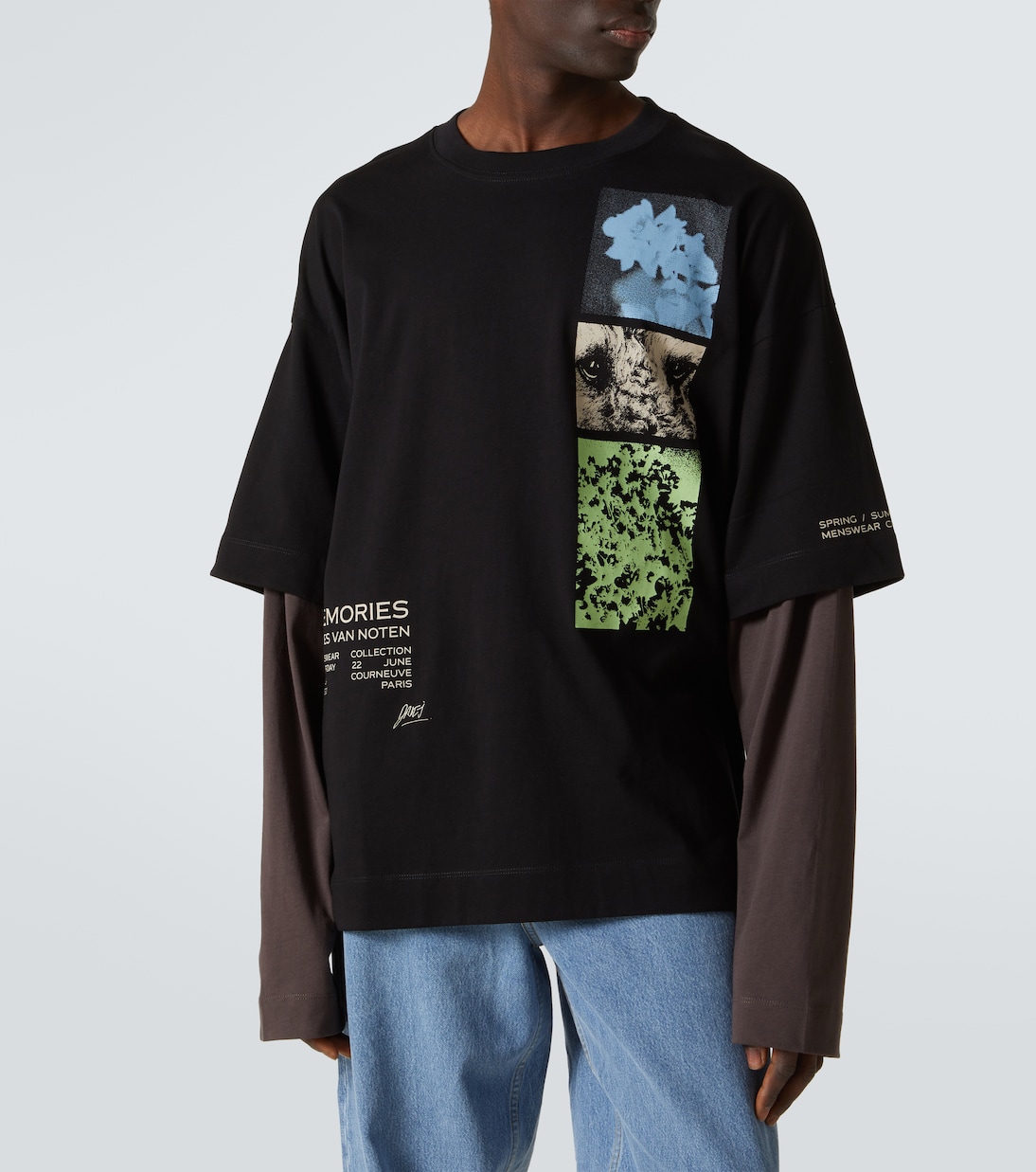 T-shirt in jersey di cotone con logo | Dries Van Noten