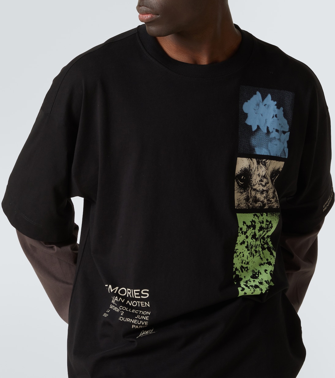 T-shirt in jersey di cotone con logo | Dries Van Noten