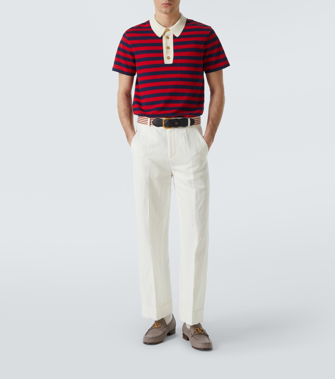 VLogo leather loafers | Valentino Garavani