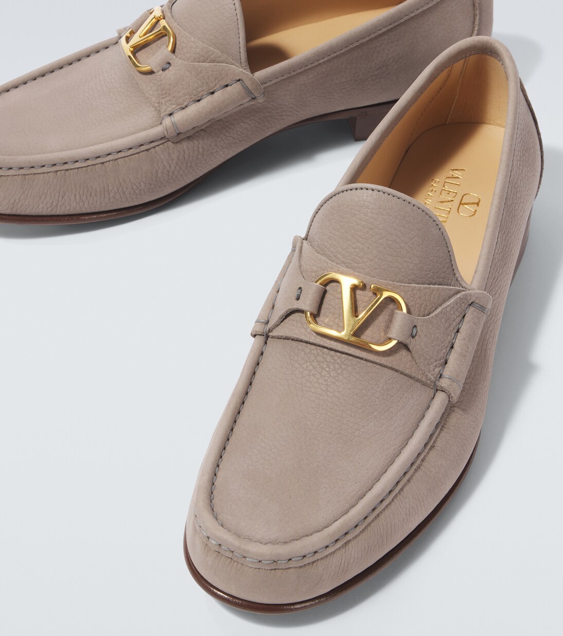 VLogo leather loafers | Valentino Garavani