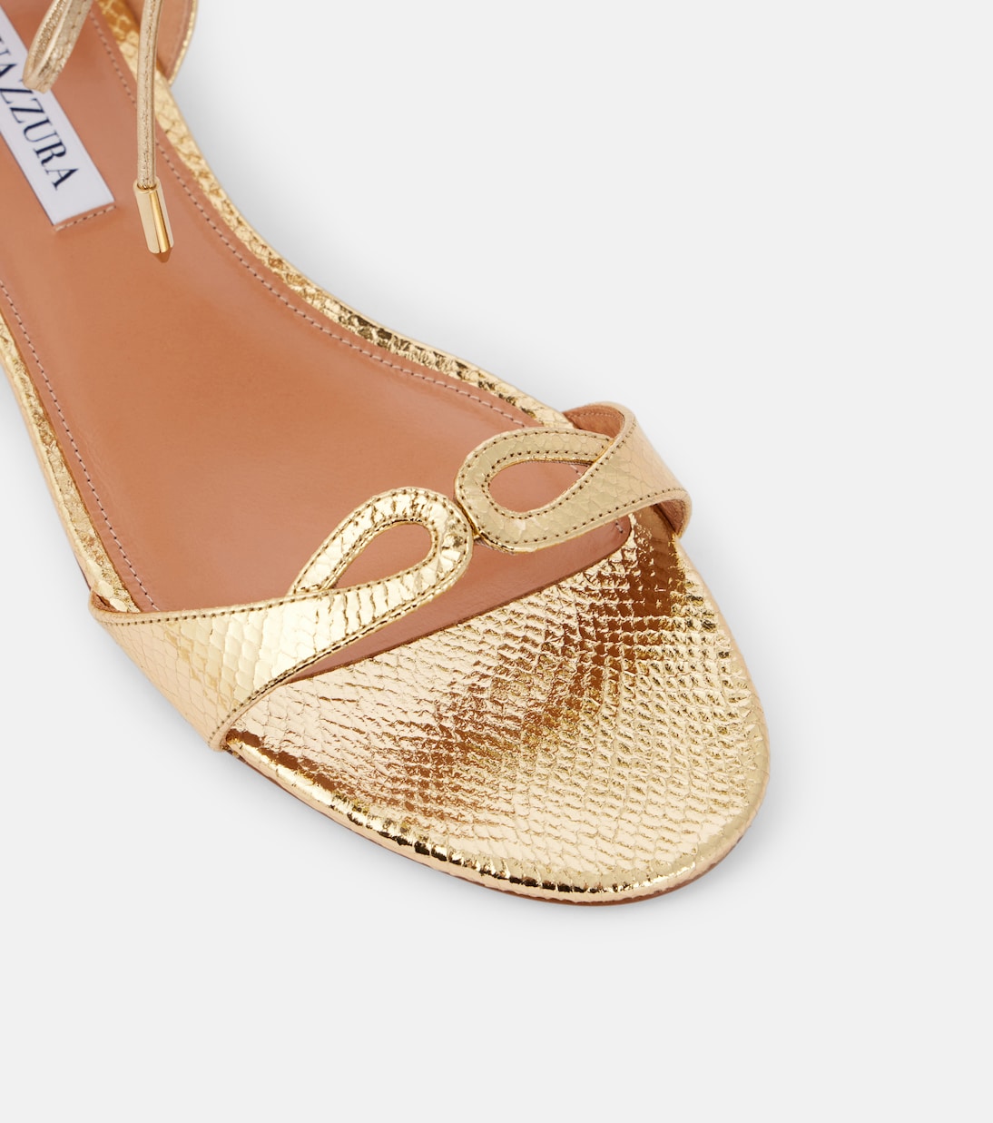 Sandalen Tessa aus Metallic-Leder | Aquazzura