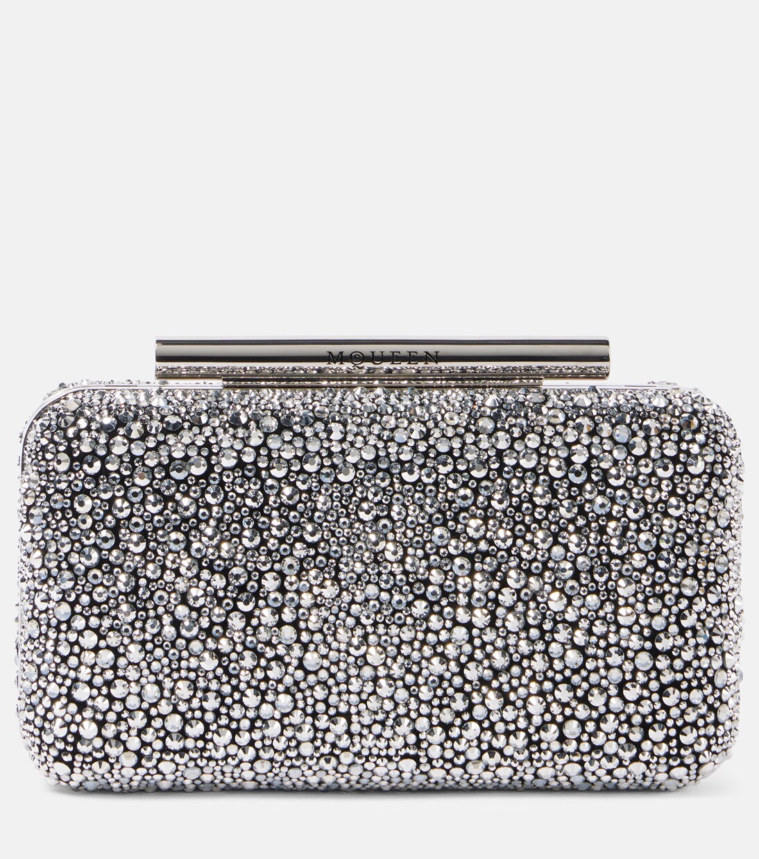 McQueen T-Bar crystal-embellished clutch | McQueen