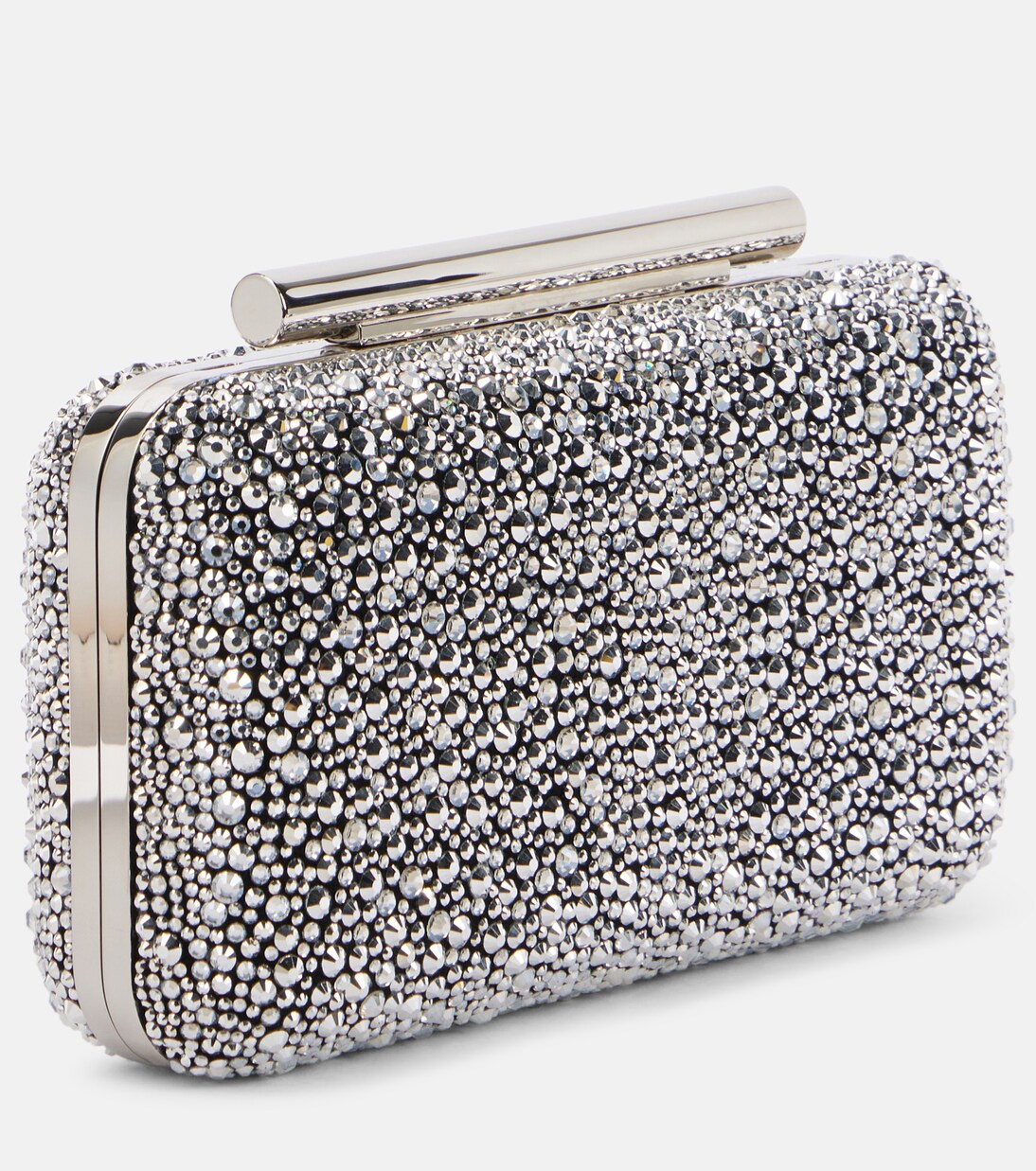 McQueen T-Bar crystal-embellished clutch | McQueen