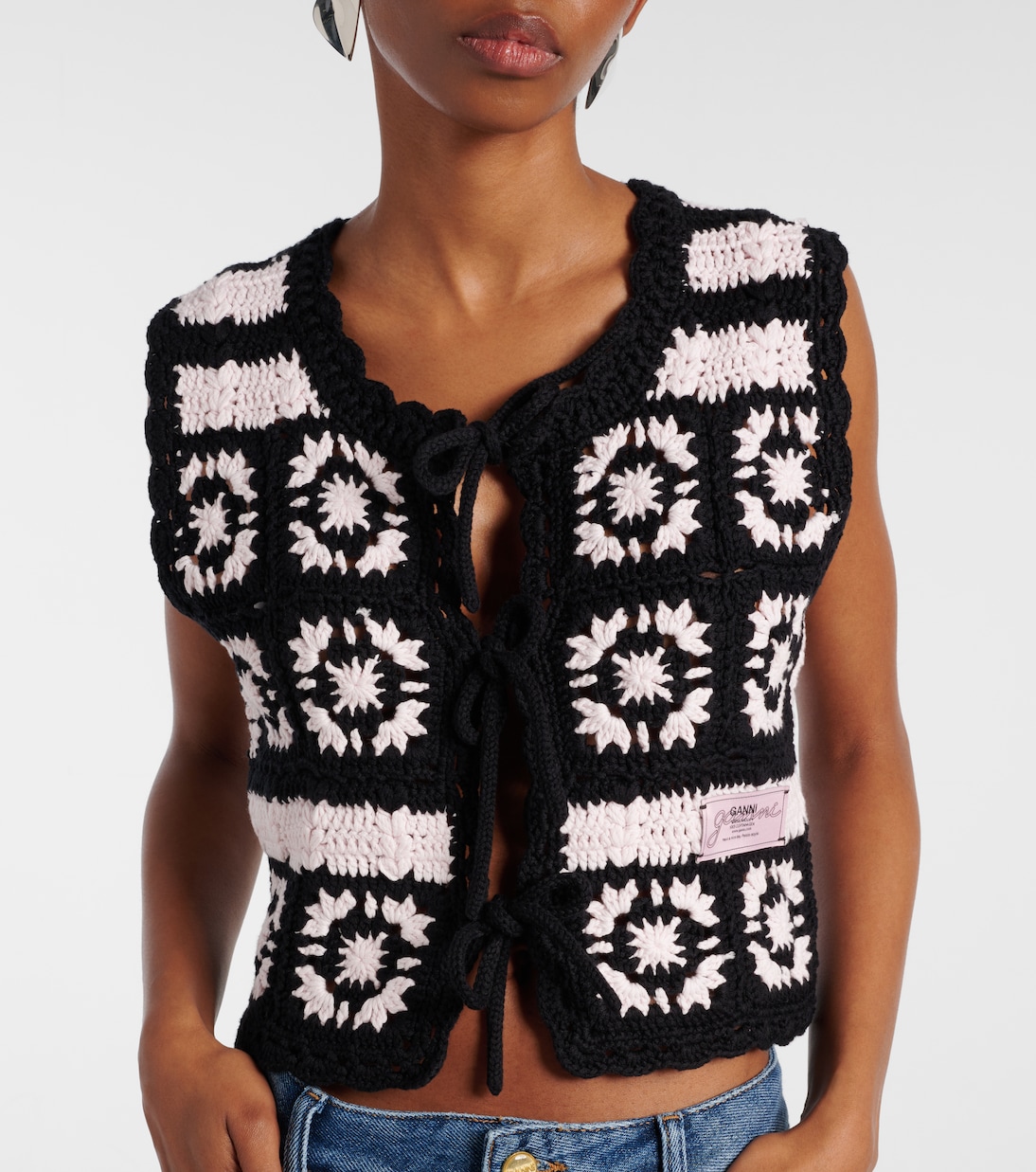 Weste aus Häkelstrick | Ganni