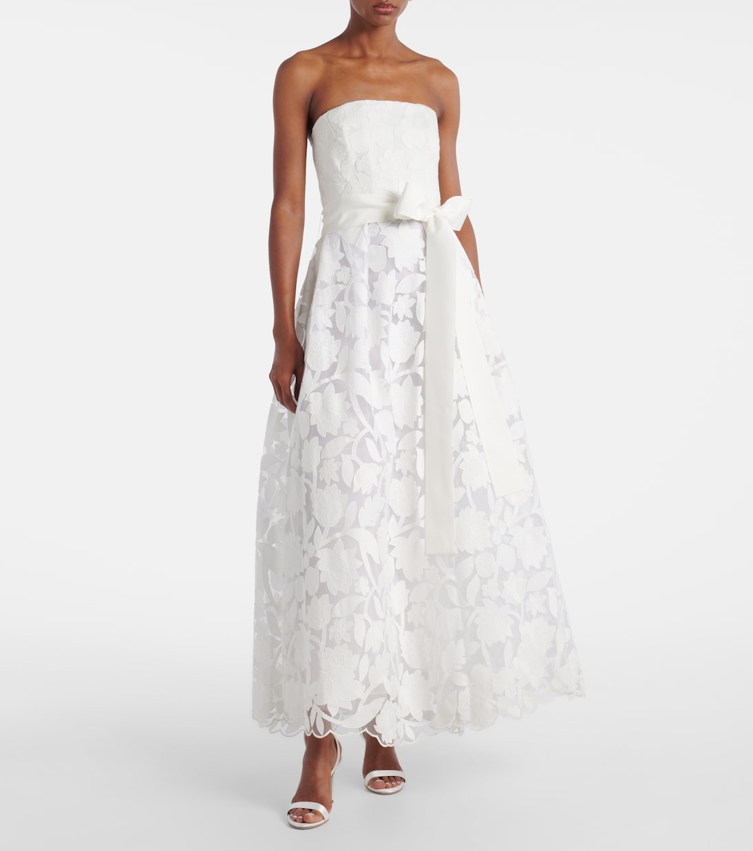 Bestickte Robe aus Tüll | Elie Saab