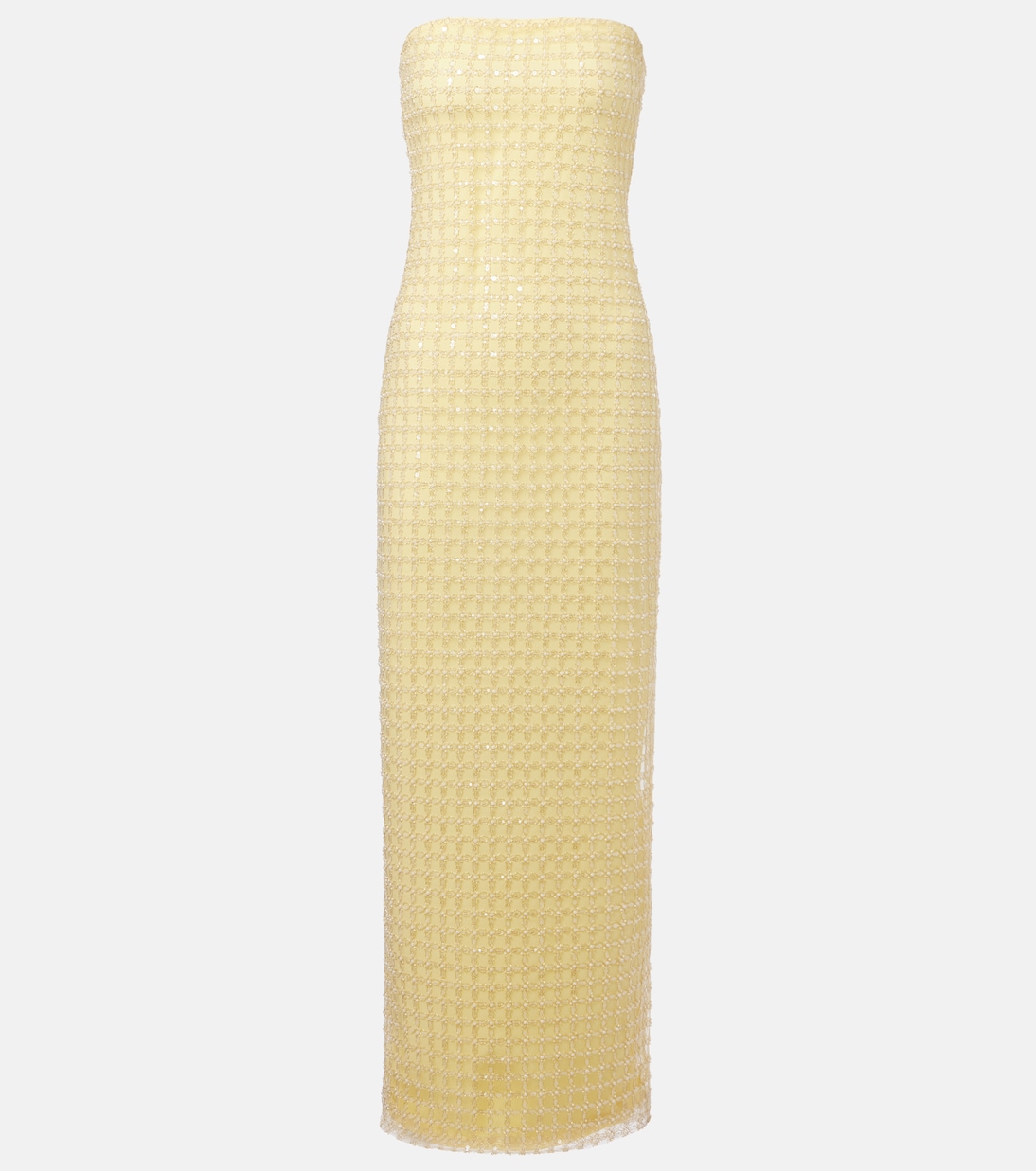 Embellished strapless gown | Rotate