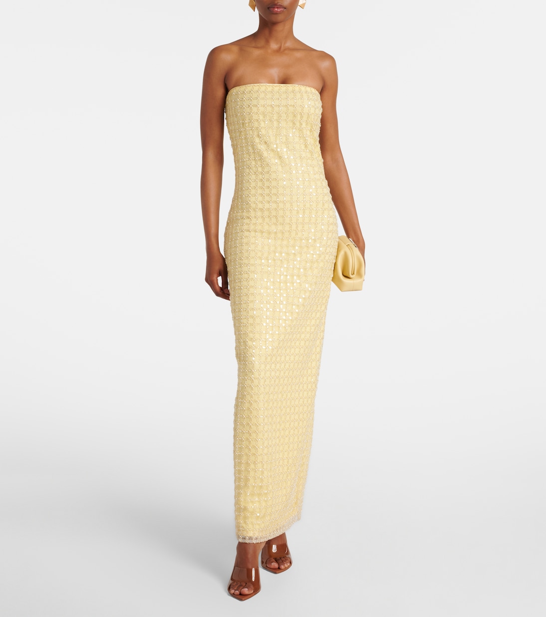 Embellished strapless gown | Rotate