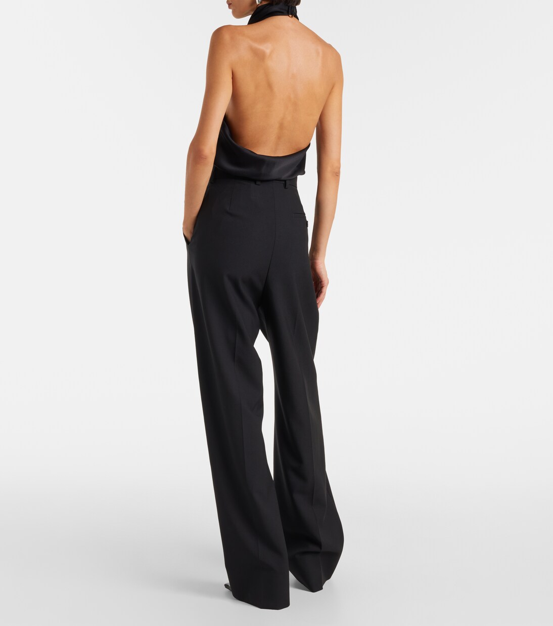 High-Rise-Hose aus Wolle | Stella McCartney