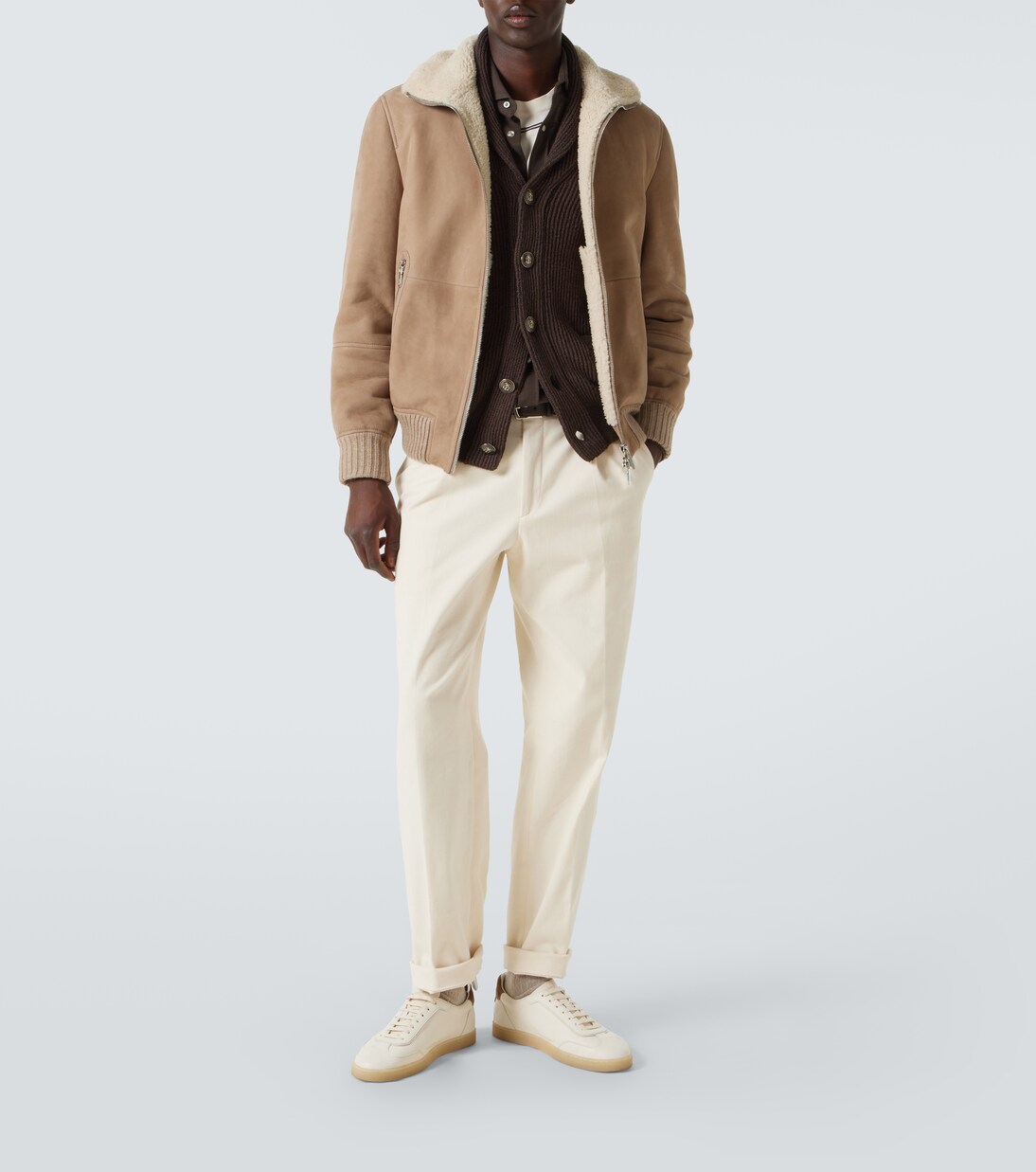 Cotton ribbed-knit cardigan | Brunello Cucinelli