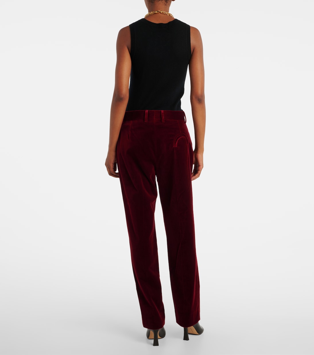 Nana cotton velvet straight pants | Blazé Milano