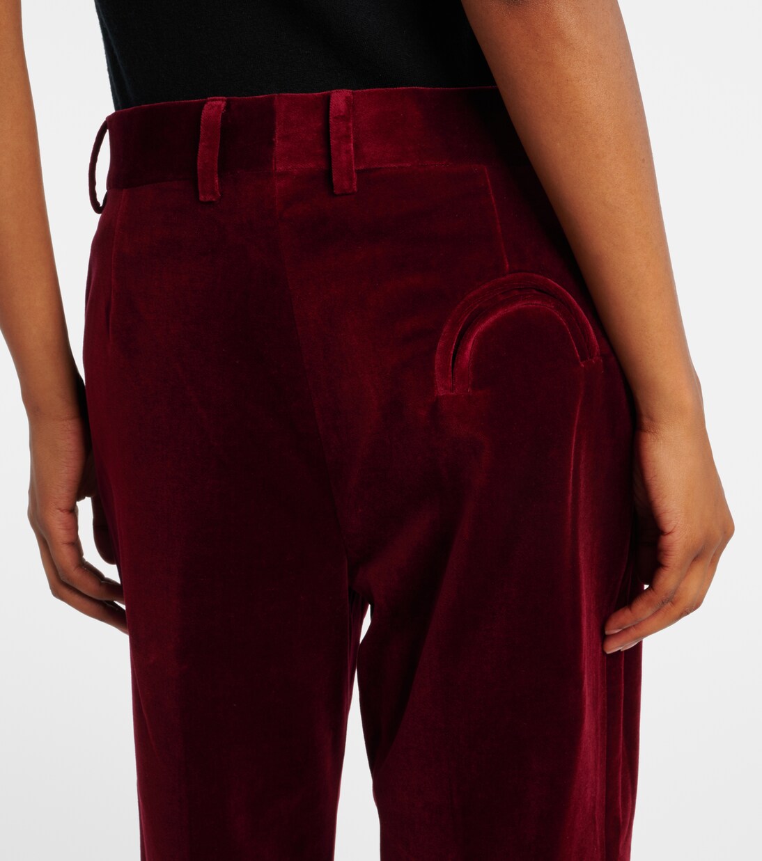 Nana cotton velvet straight pants | Blazé Milano