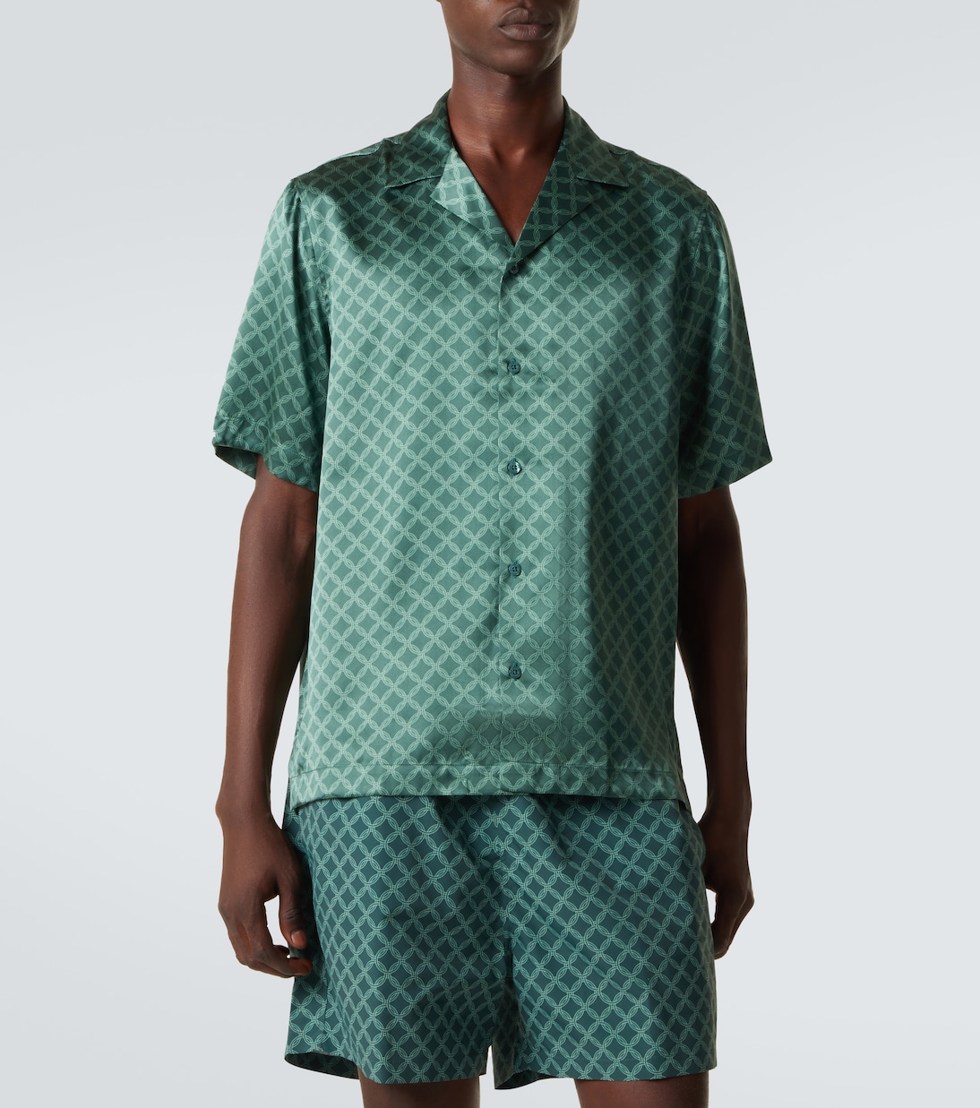 Bedrucktes Hemd Roberto aus Seide | Frescobol Carioca