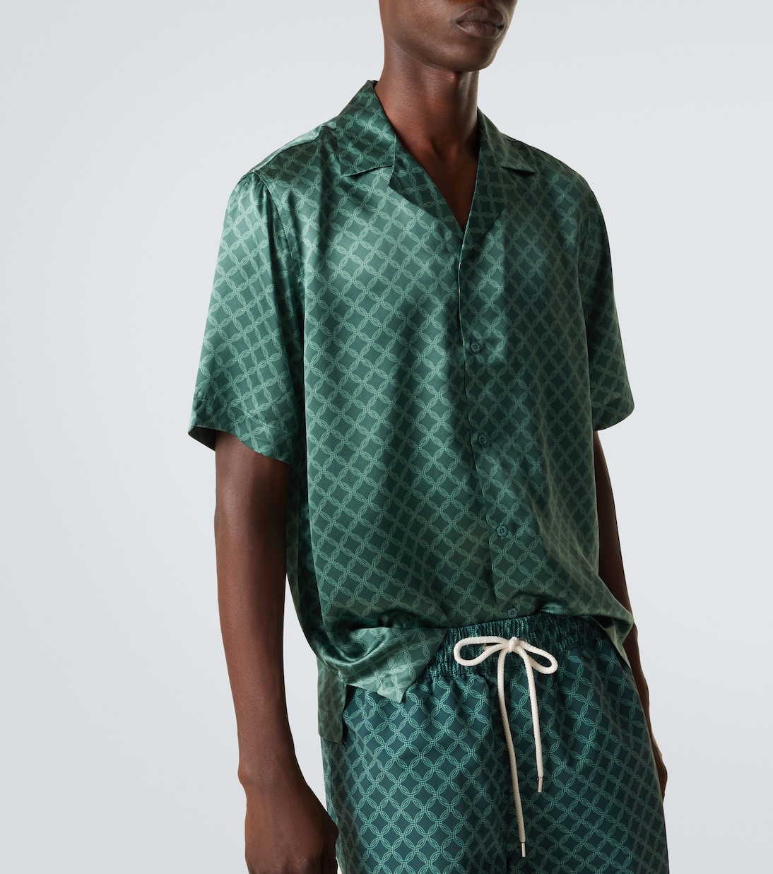 Bedrucktes Hemd Roberto aus Seide | Frescobol Carioca