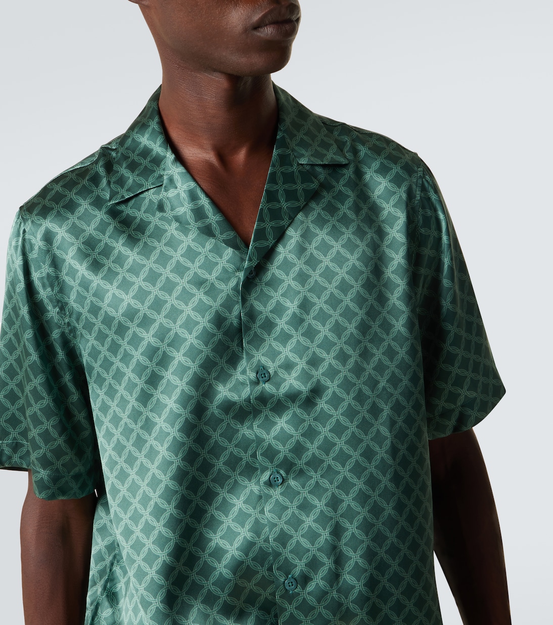 Bedrucktes Hemd Roberto aus Seide | Frescobol Carioca