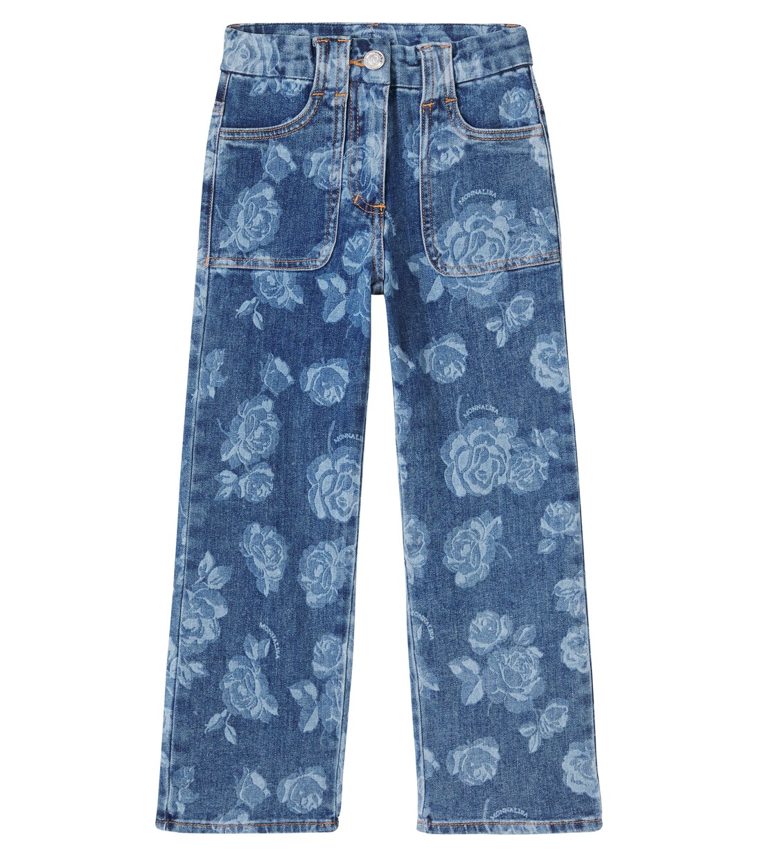 Jeans regular con stampa floreale | Monnalisa