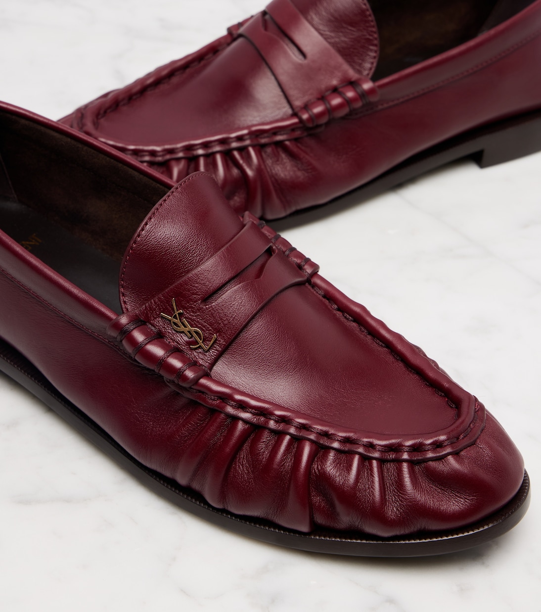 Le Loafer Cassandre leather penny loafers | Saint Laurent