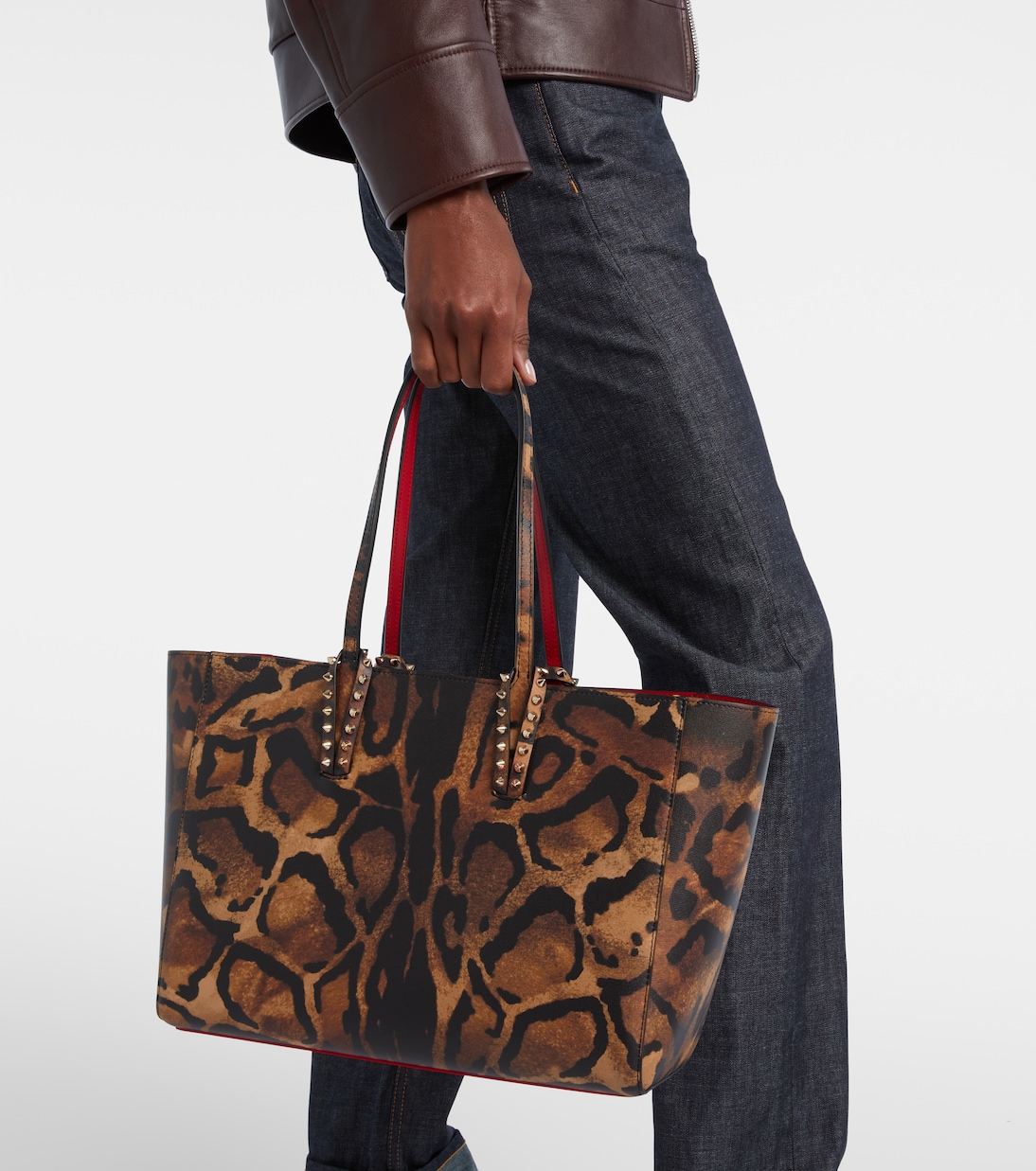 Leopard-print leather shopper | Christian Louboutin