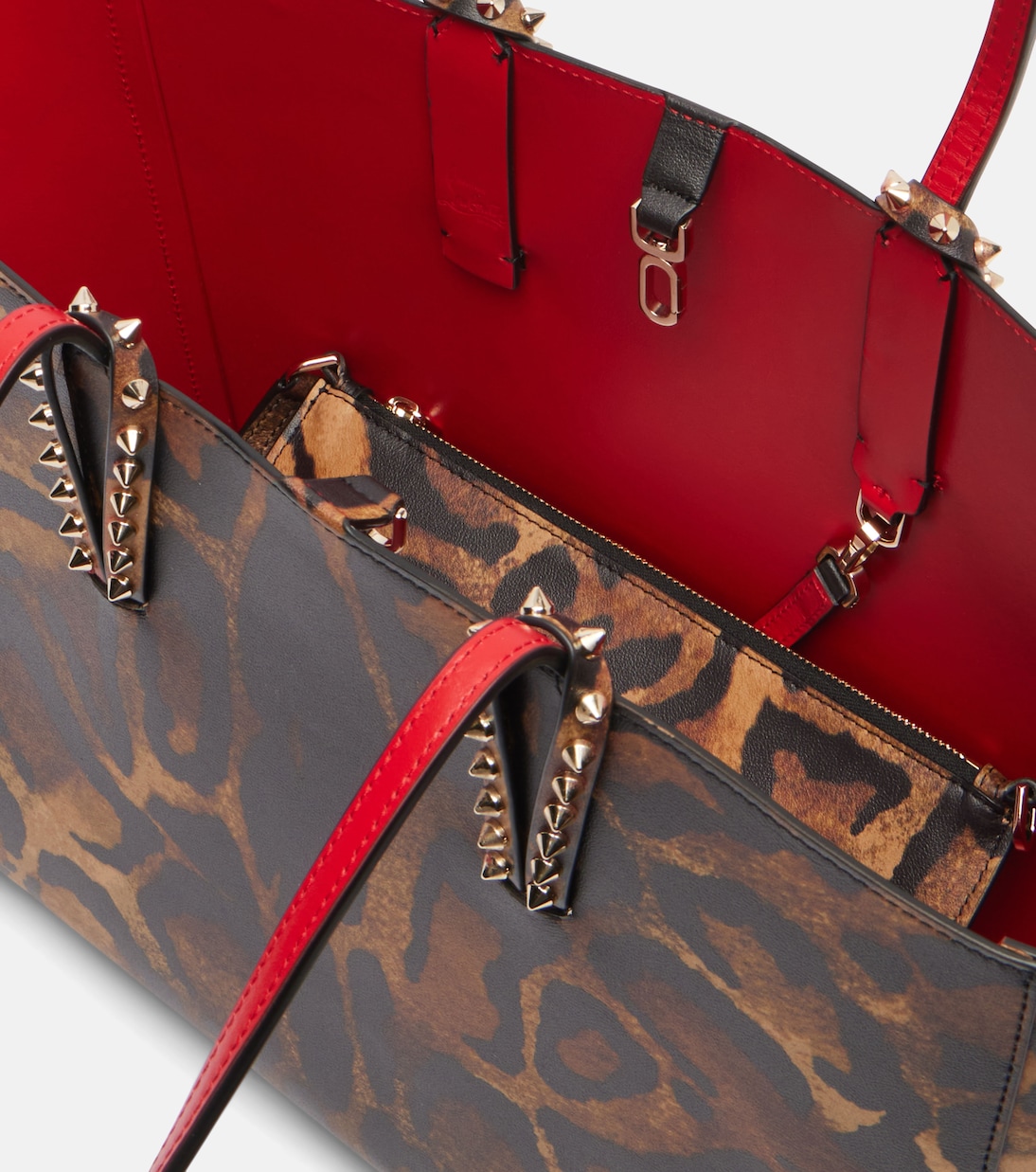 Leopard-print leather shopper | Christian Louboutin