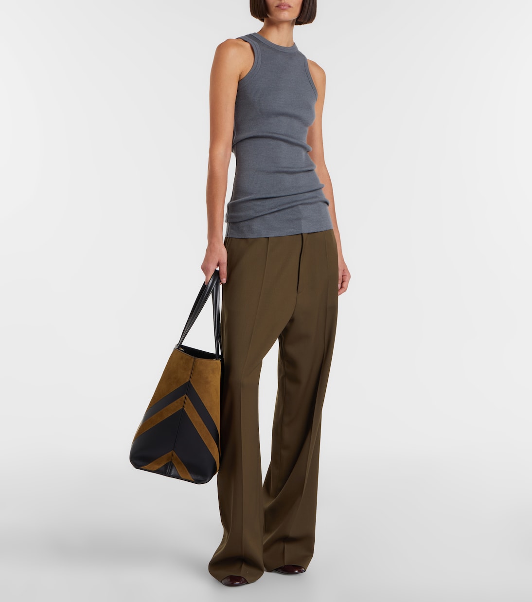 Pot Cabas suede and leather tote bag | Phoebe Philo