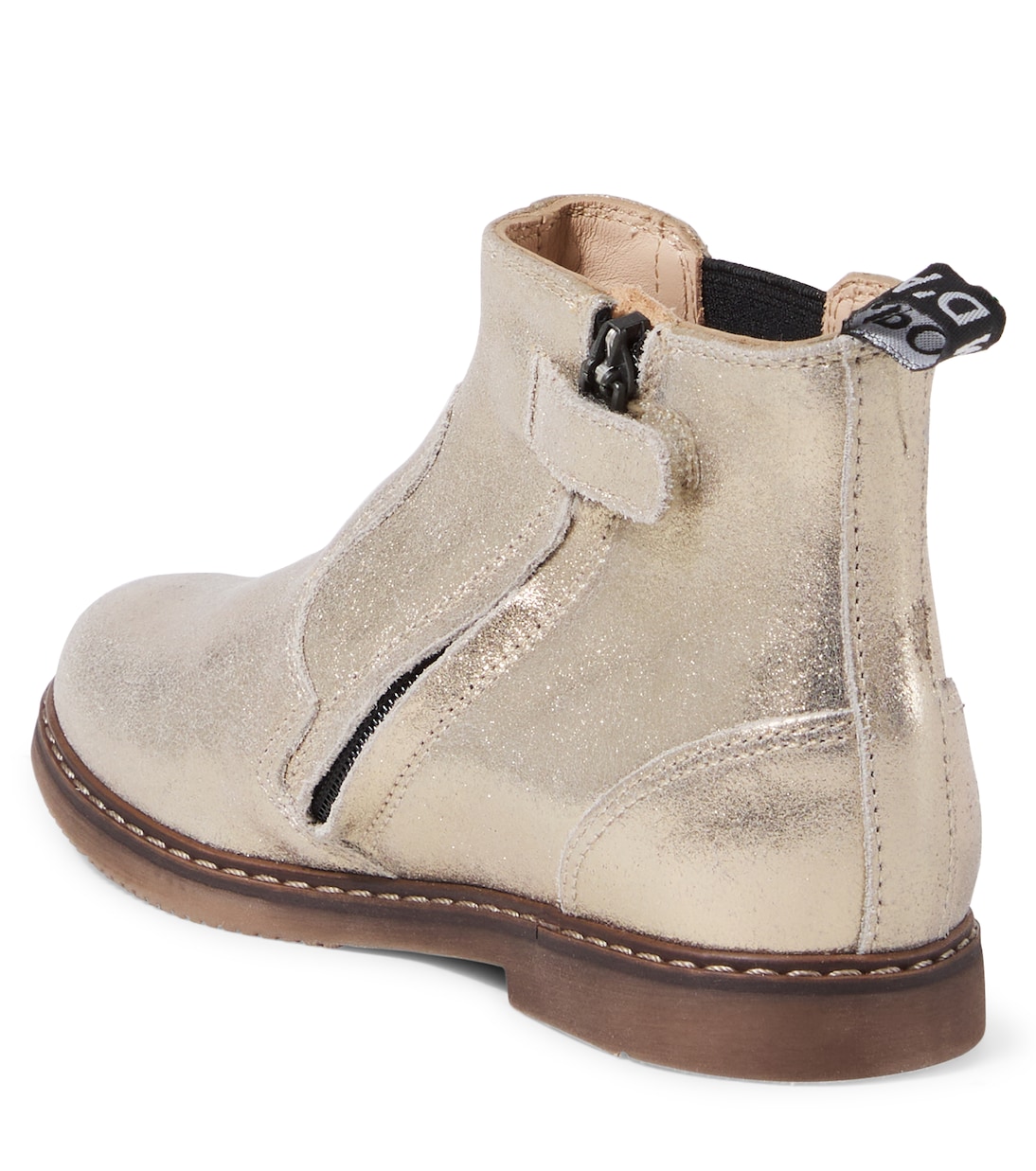 Botas chelsea City Jodzip de piel metalizada | Pom d'Api