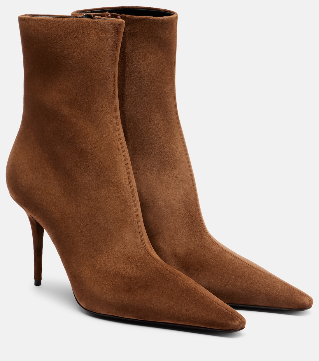 Ankle Boots Ashley 90 aus Veloursleder | Saint Laurent