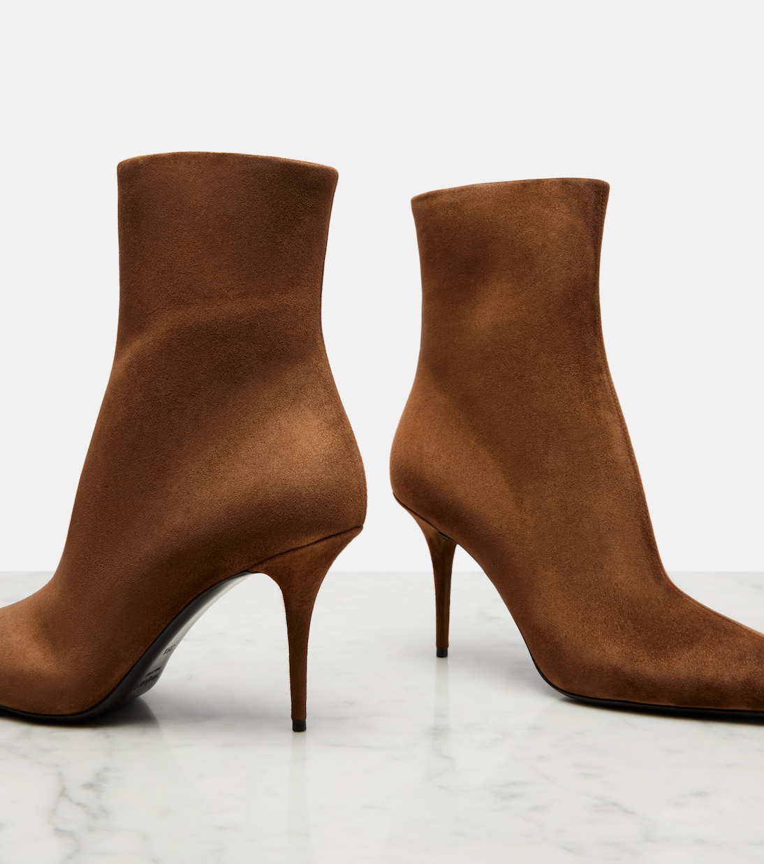 Ankle Boots Ashley 90 aus Veloursleder | Saint Laurent