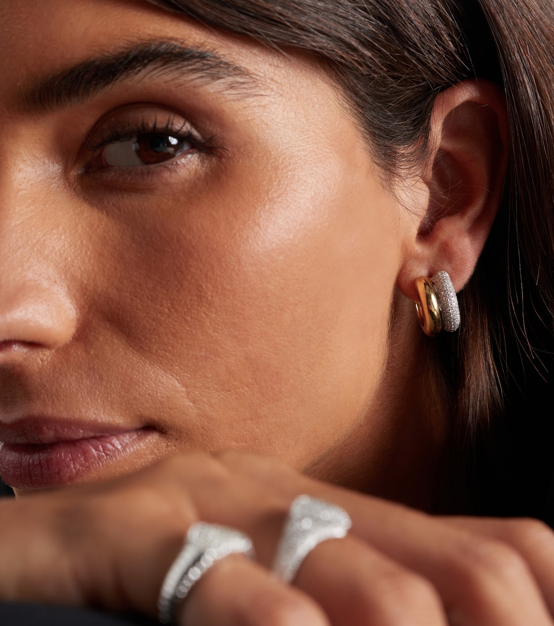 Boucles d'oreilles en or 9 ct et diamants | Yvonne Léon