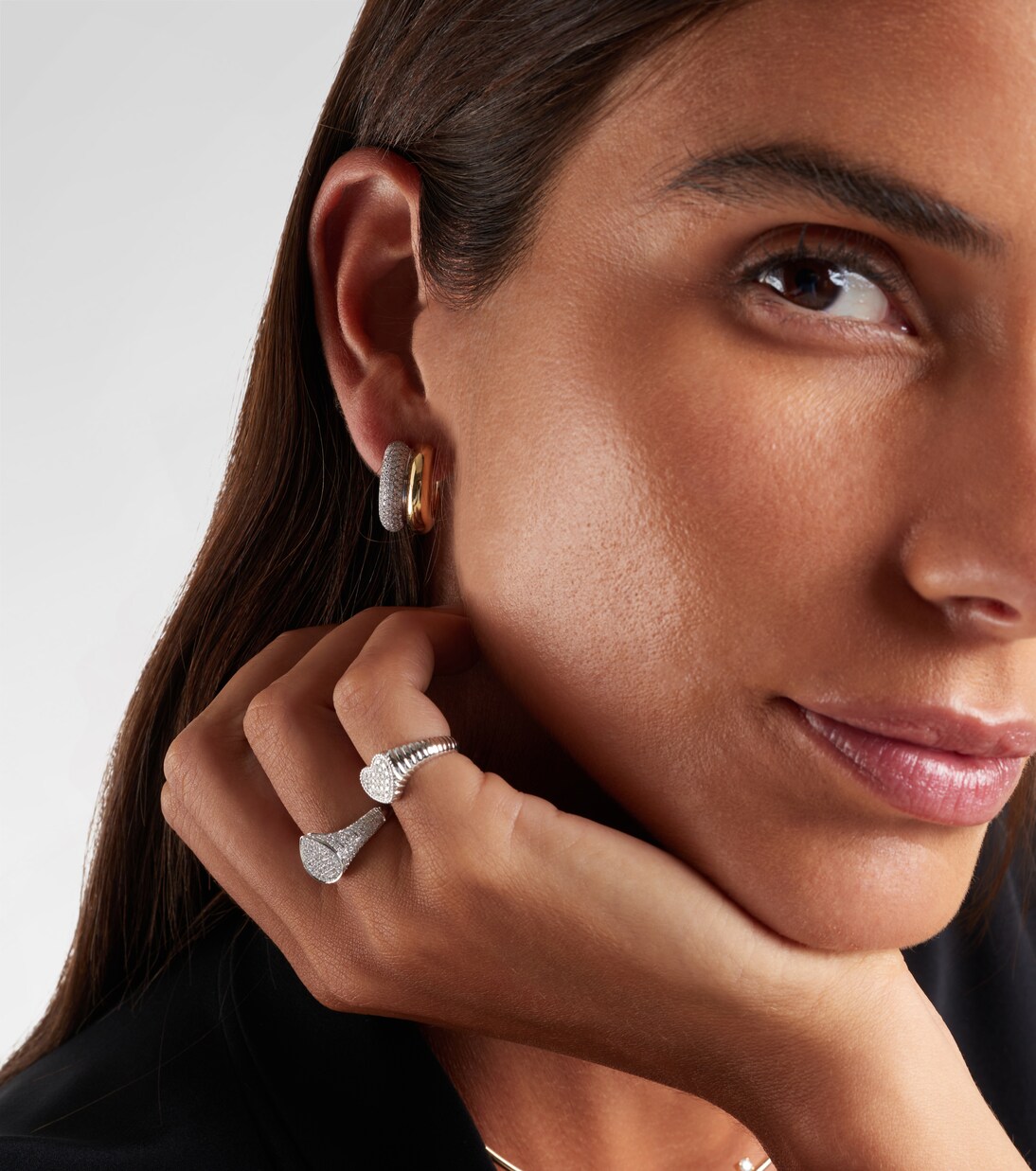 Boucles d'oreilles en or 9 ct et diamants | Yvonne Léon