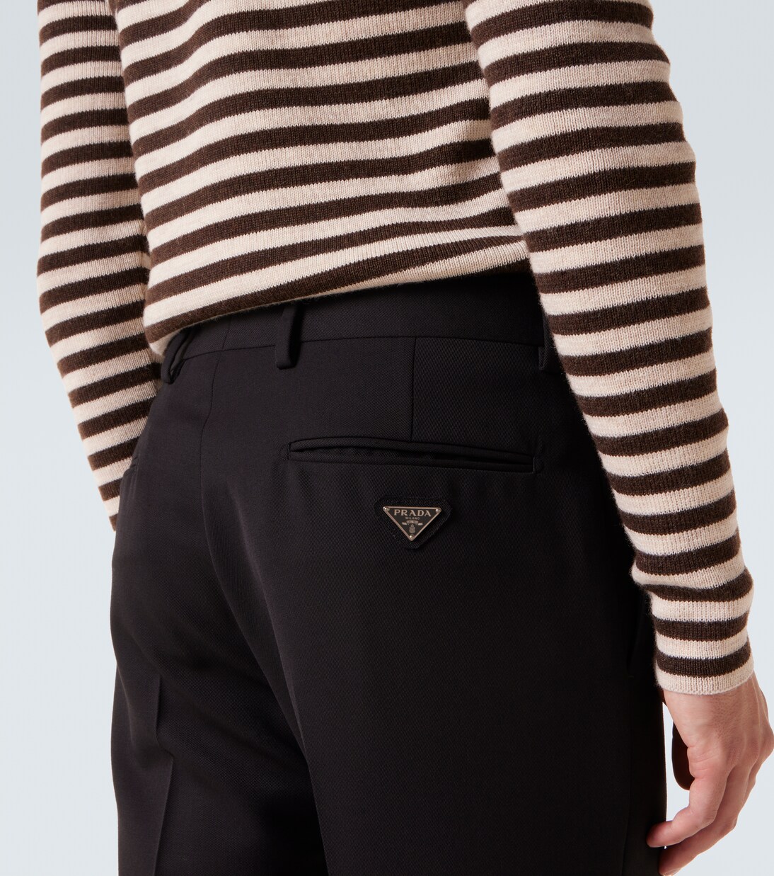 Pantalón recto de lana virgen | Prada