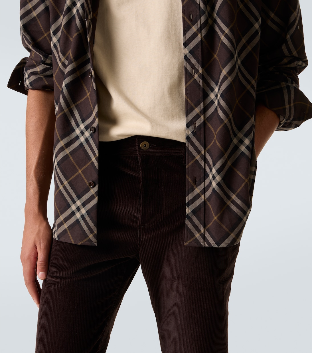 Cotton corduroy slim pants | Burberry