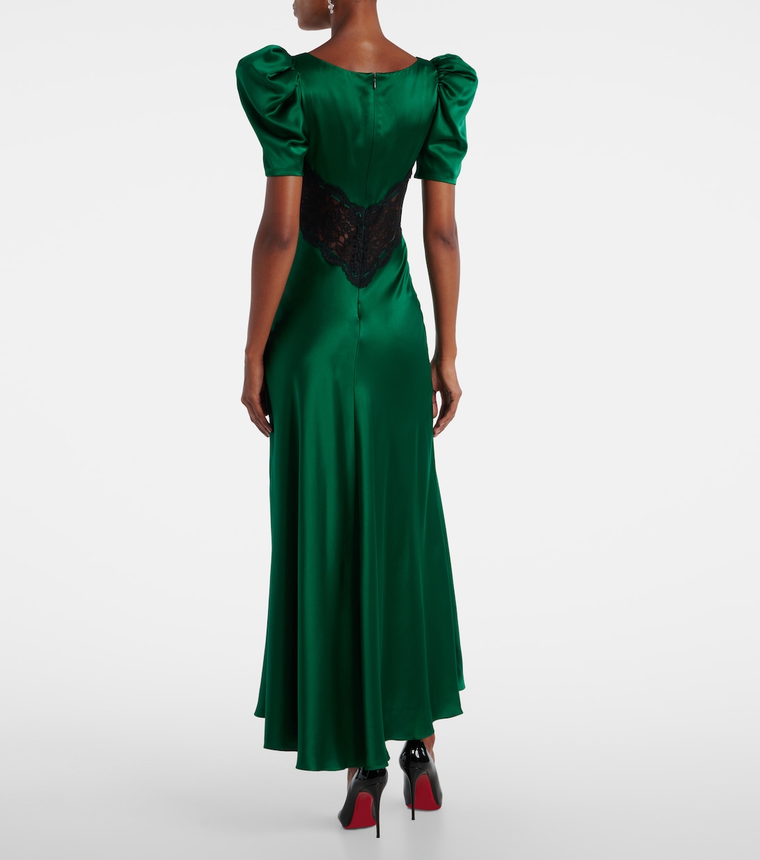 Cocktailkleid aus Seide mit Spitze | Rodarte