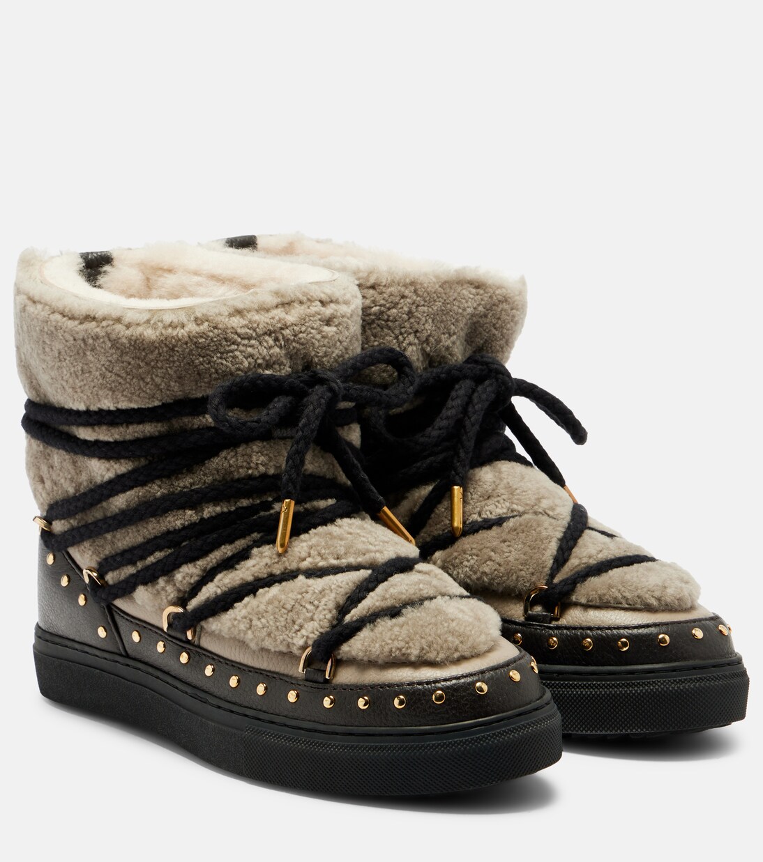 Curly Rock studded shearling snow boots  | Inuikii