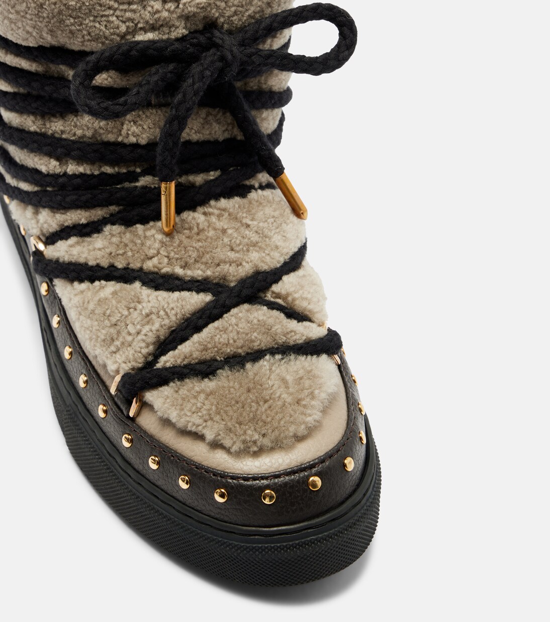 Curly Rock studded shearling snow boots  | Inuikii